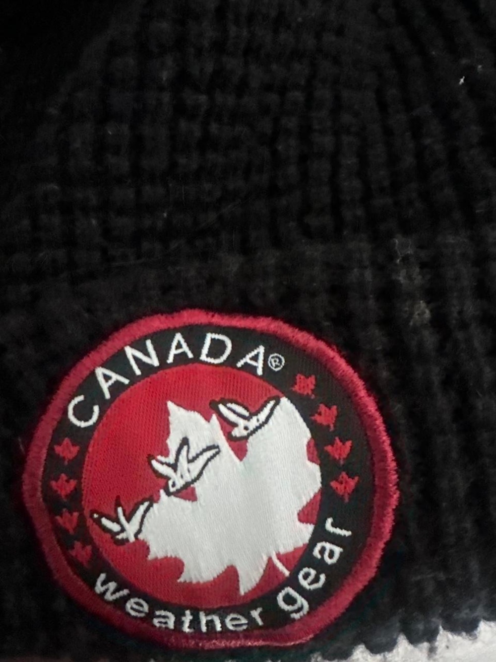 Men’s Black Knit Sweater with Red Logo